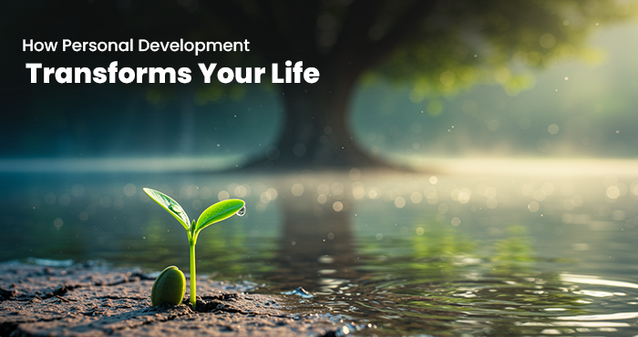 Personal development journey showing growth mindset and life transformation